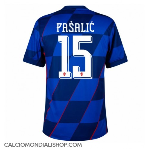 Maglie da calcio Croazia Mario Pasalic #15 Seconda Maglia Europei 2024 Manica Corta